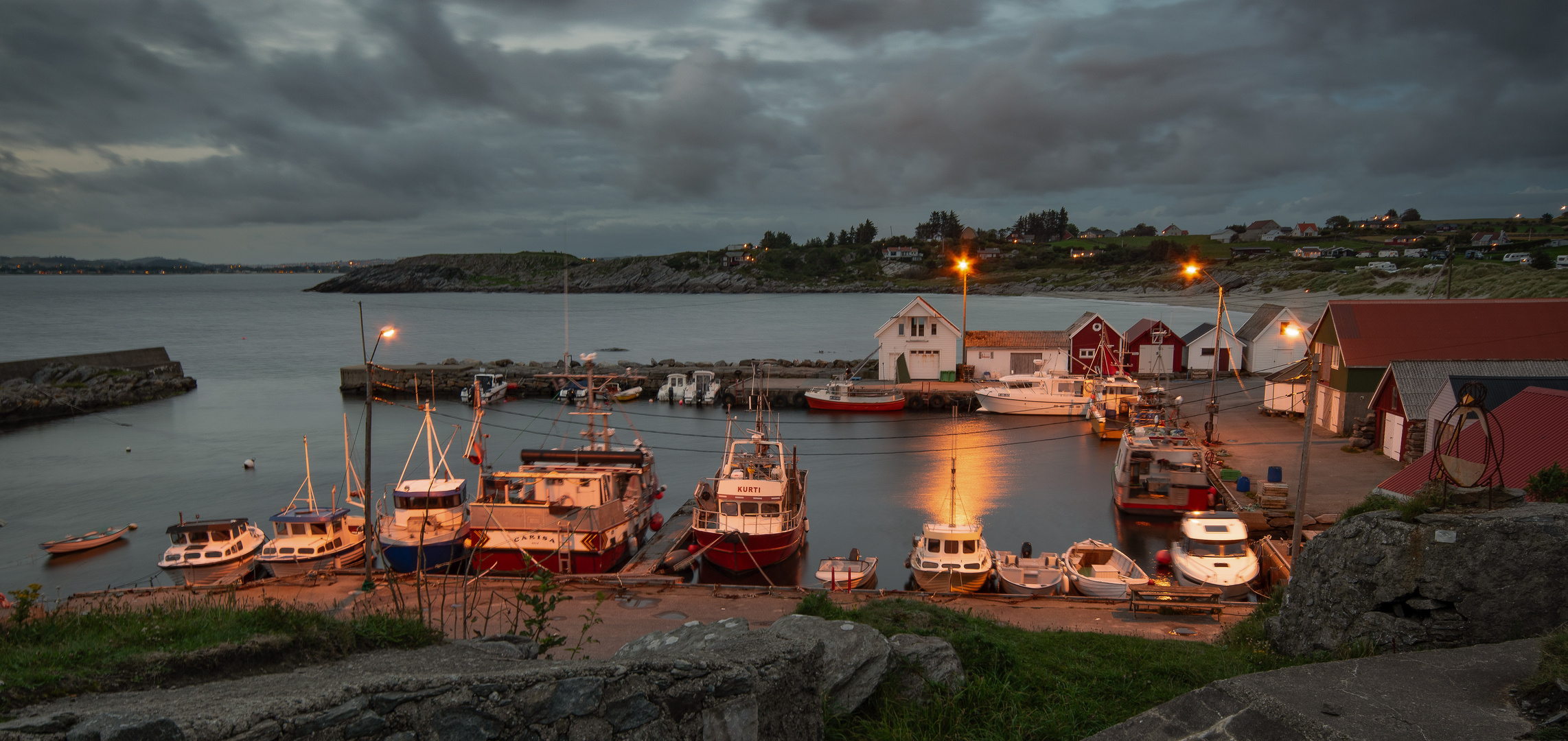 Kleiner Hafen in Norwegen