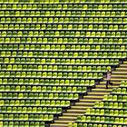 Kleiner Junge im grossen Stadion