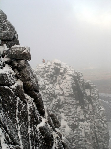 Kleiner Mann, viel Berg