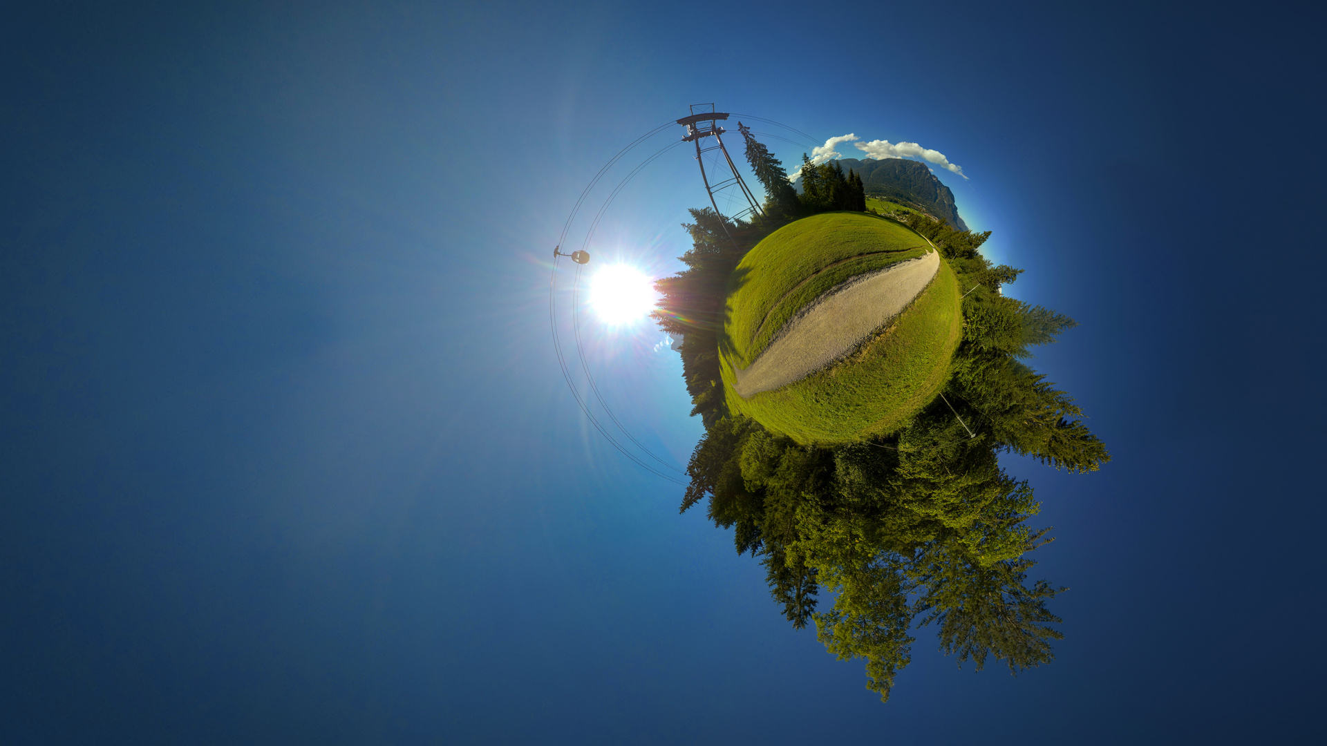 Kleiner Planet von einem Wanderweg beim Alpspitz (Zugspitze)