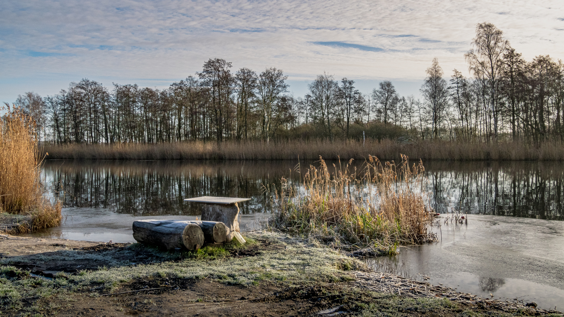 Kleiner Rastplatz  an der Peene