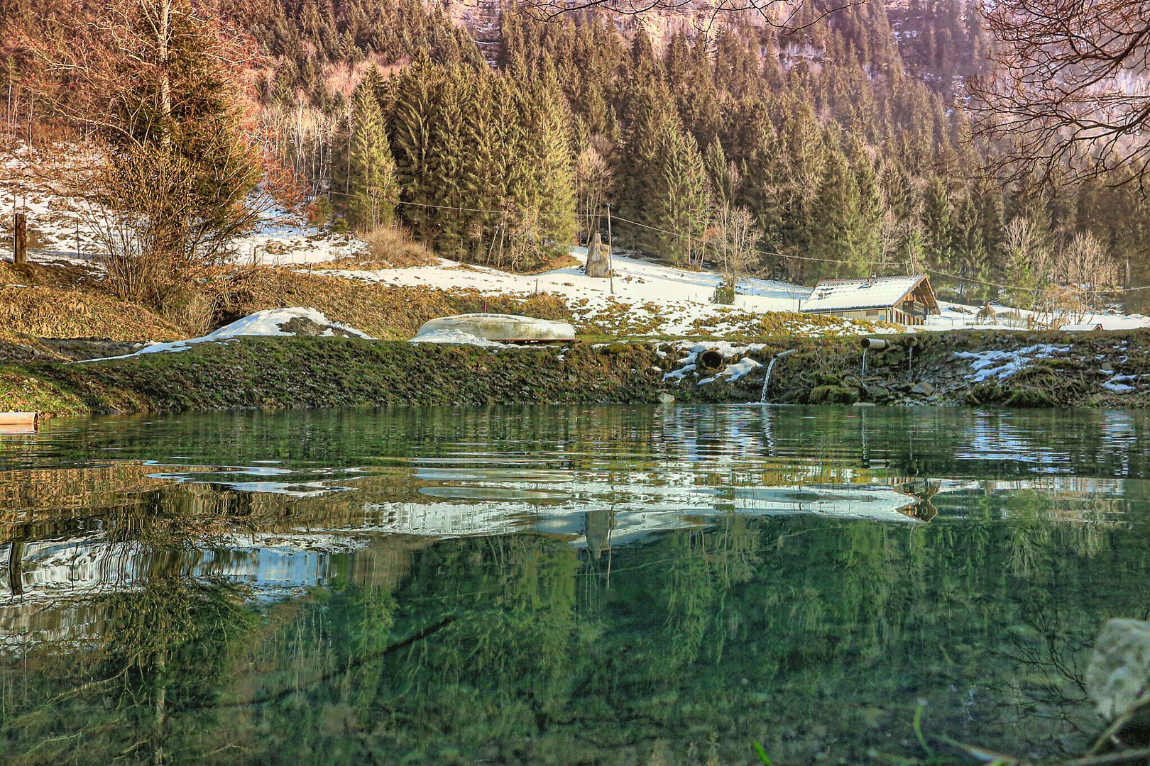 kleiner See in Champery