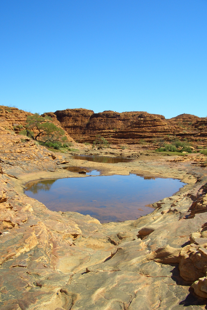 "kleiner See" oder "große Pfütze" auf dem Kings Canyon