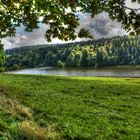 kleiner Stausee mit Sperrmauer bei St. Peter (Freiburg/Schwarwald)