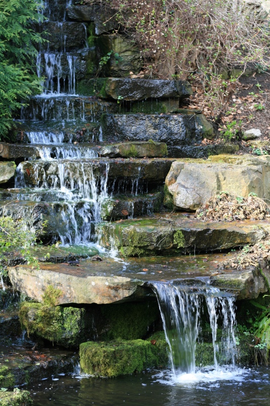 Kleiner Wasserfall im Botanischen Garten