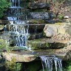 Kleiner Wasserfall im Botanischen Garten