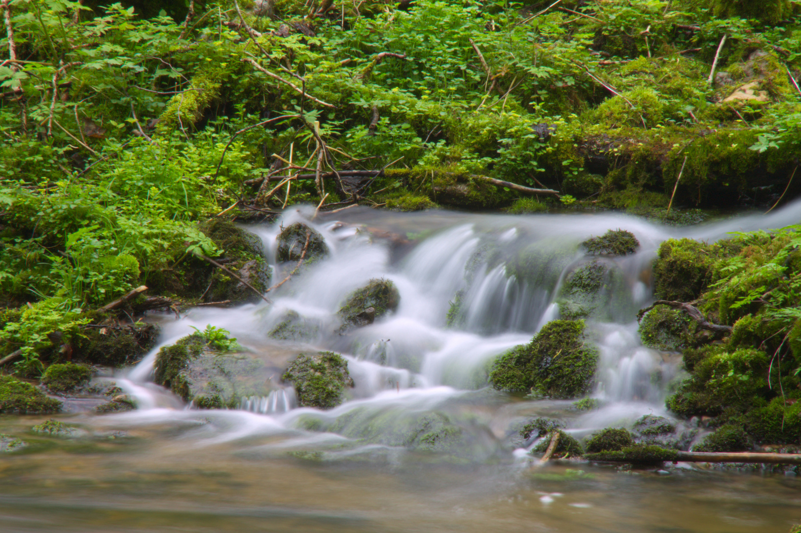 Kleiner Wasserfall in der Gauchachschlucht