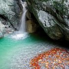 Kleiner Wasserfall in der Örflaschlucht