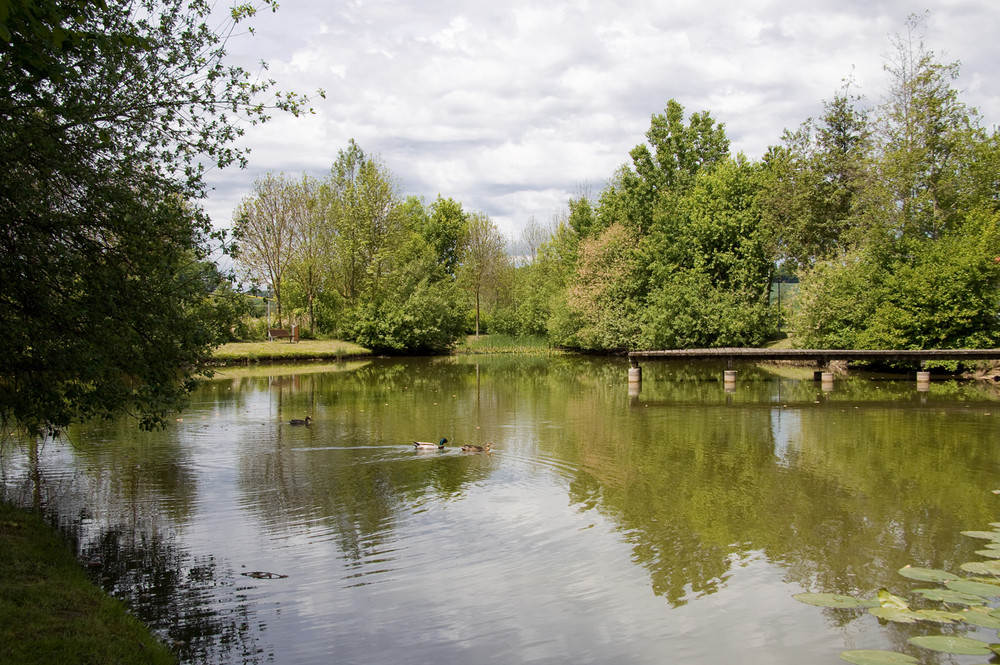 kleiner Weiher im Ort