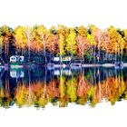 Kleiner Ziestsee in herbstlichem Schein