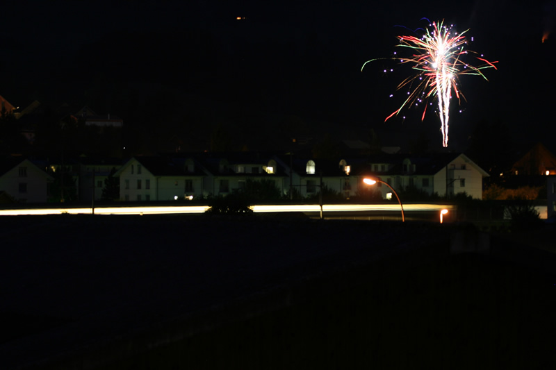 Kleines Feuerwerk in Malters LU