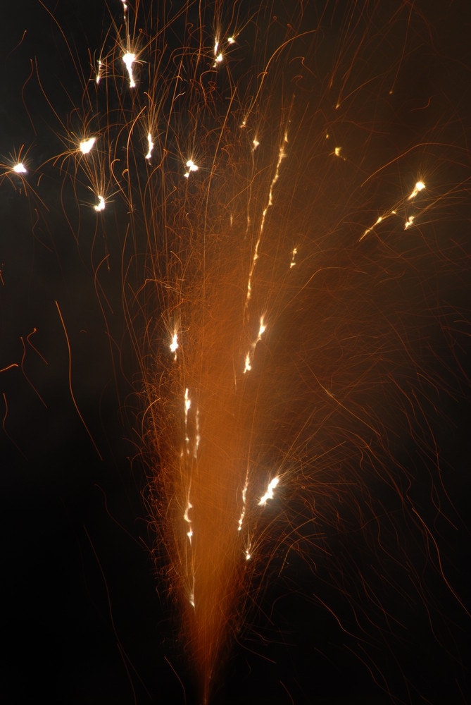 kleines Feuerwerk vor der Tür...