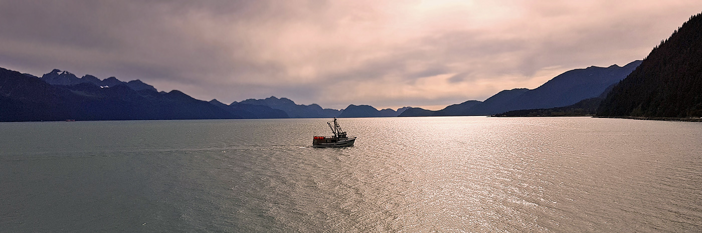 Kleines Fischerboot, in Alaska
