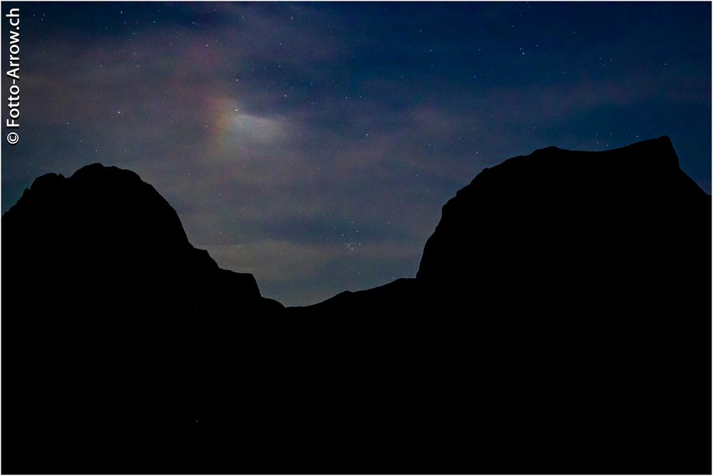 Kleines Halo, bevor der Mond aufging