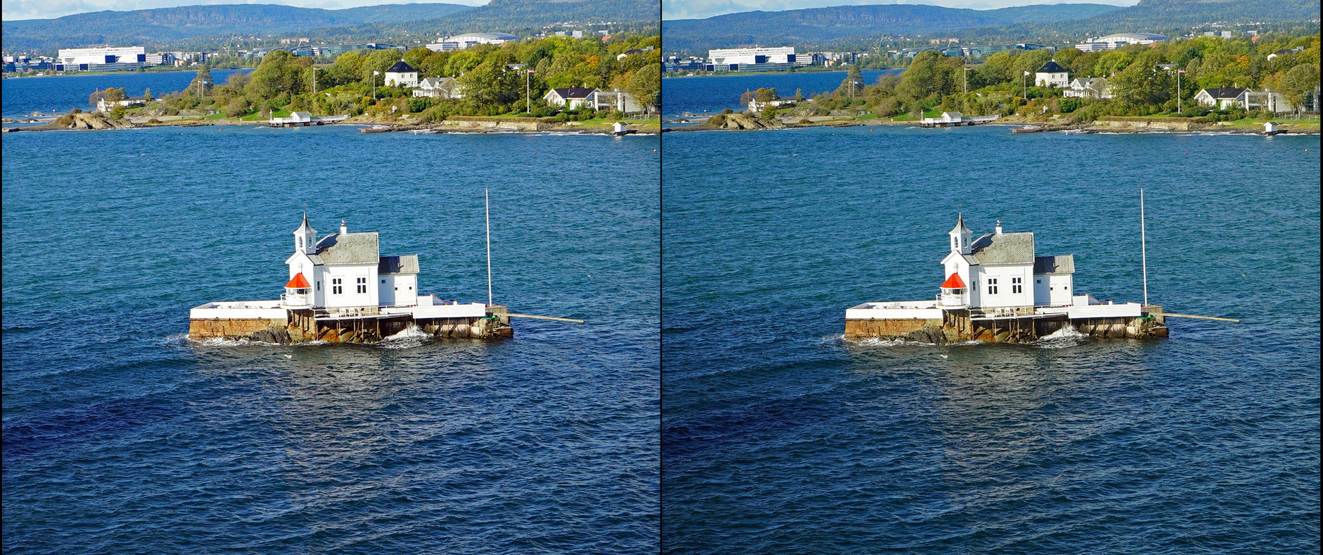 kleines Haus im Oslofjord (3D-X-View)