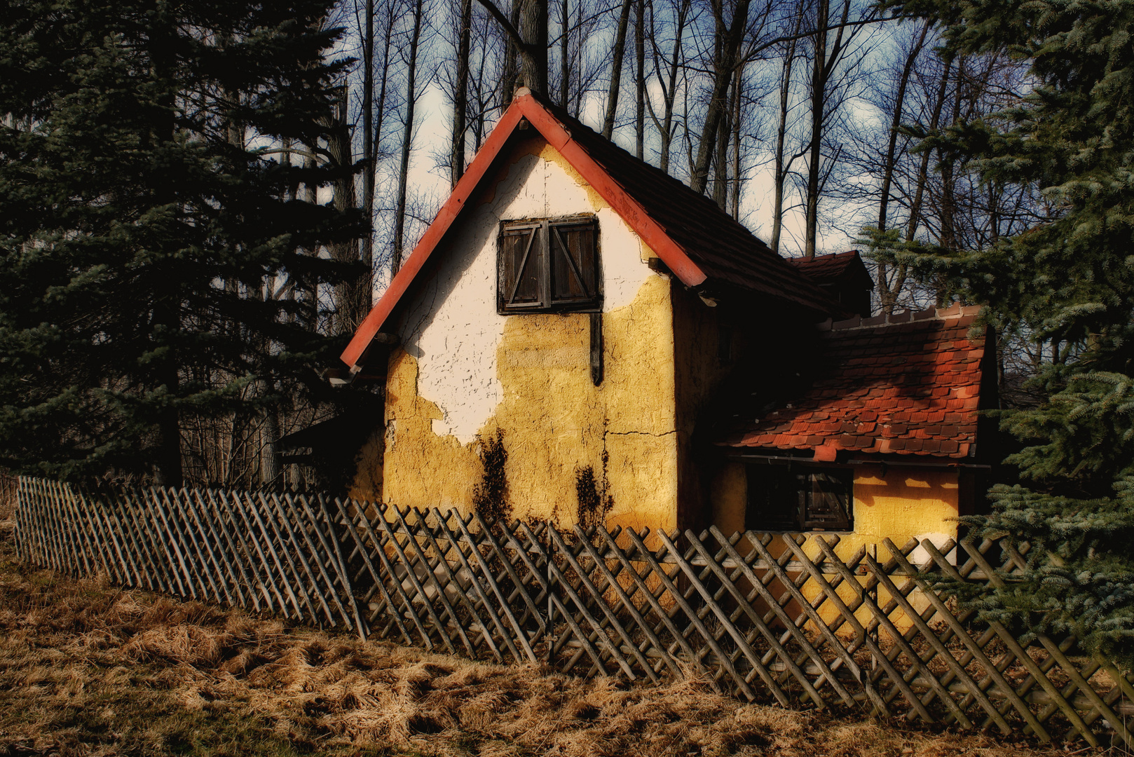 kleines haus im park