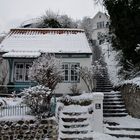 Kleines Haus im Winter