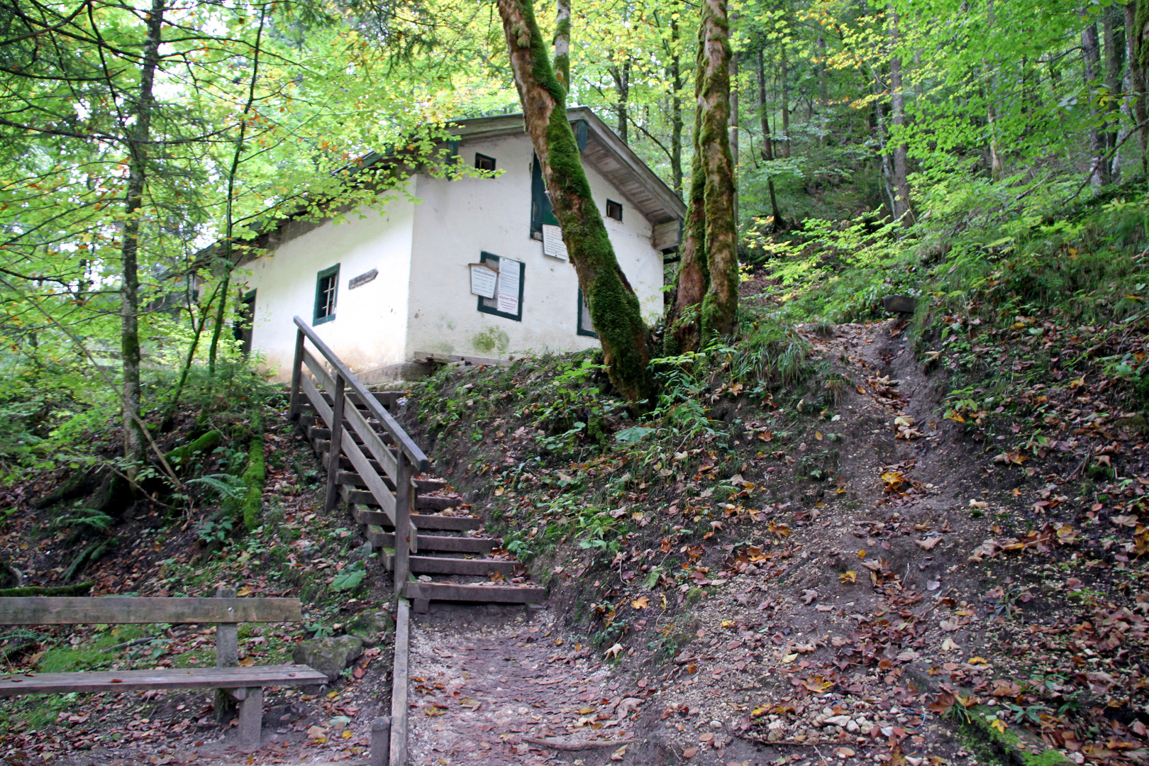 Kleines Haus in der Almbachklamm im Berchtesgadener Land