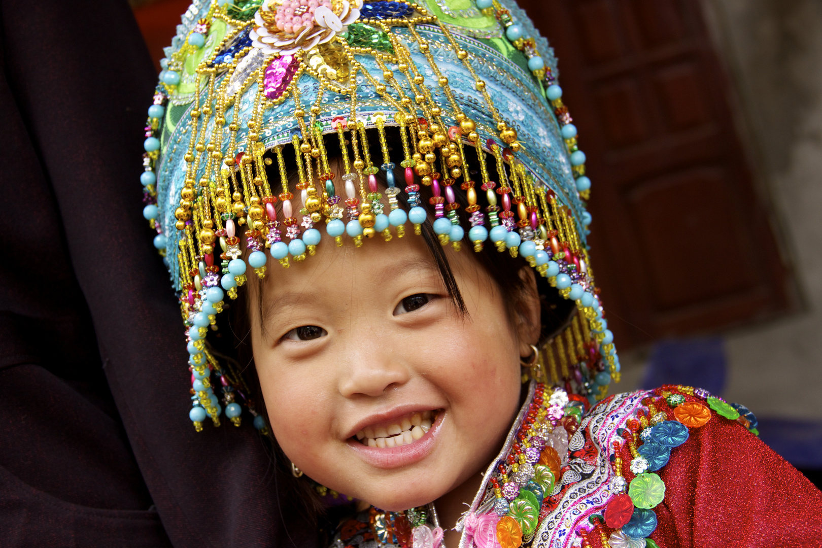 Kleines Mädchen eines Minderheiten Stammes in Nord Vietnam