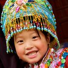 Kleines Mädchen eines Minderheiten Stammes in Nord Vietnam