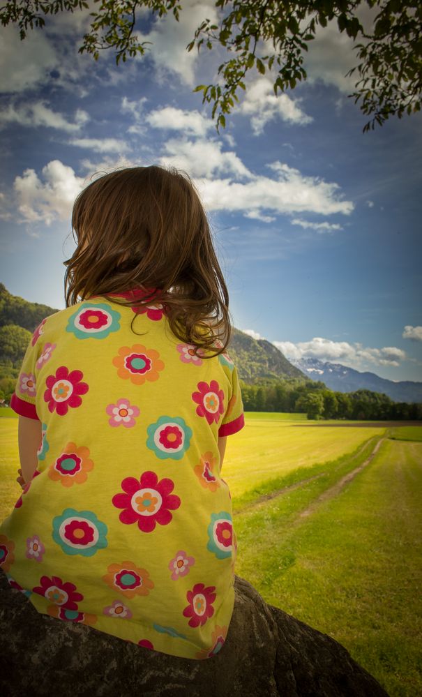 kleines Mädchen, große Berge