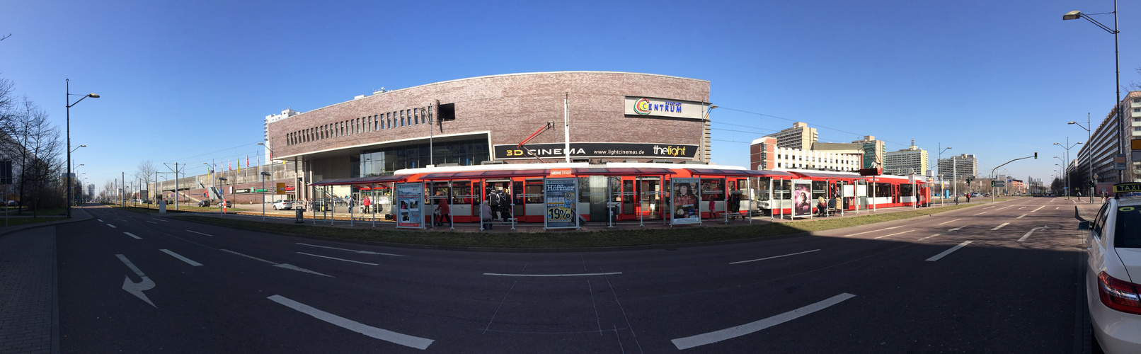 kleines Neustadtcenterpanorama bei schönem Frühlingswetter