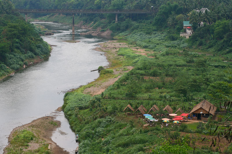 Kleines Restaurant am Mekong