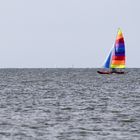 Kleines Segelboot vor Langeoog