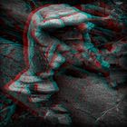 kleines Waldmonster (Anaglyphe 3D)