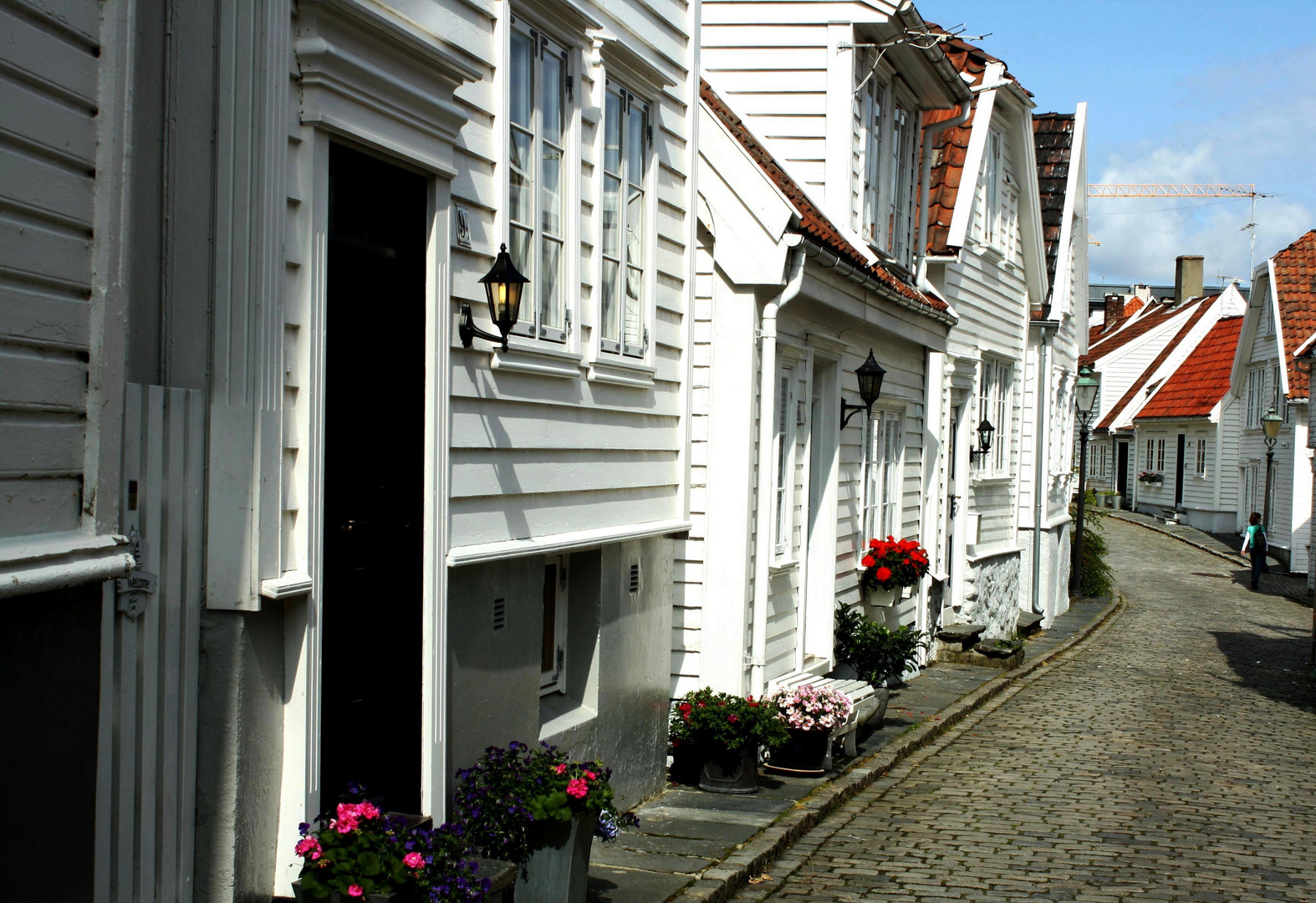 Kleinstadtimpressionen -1- In der Altstadt  von Stavanger / Norwegen