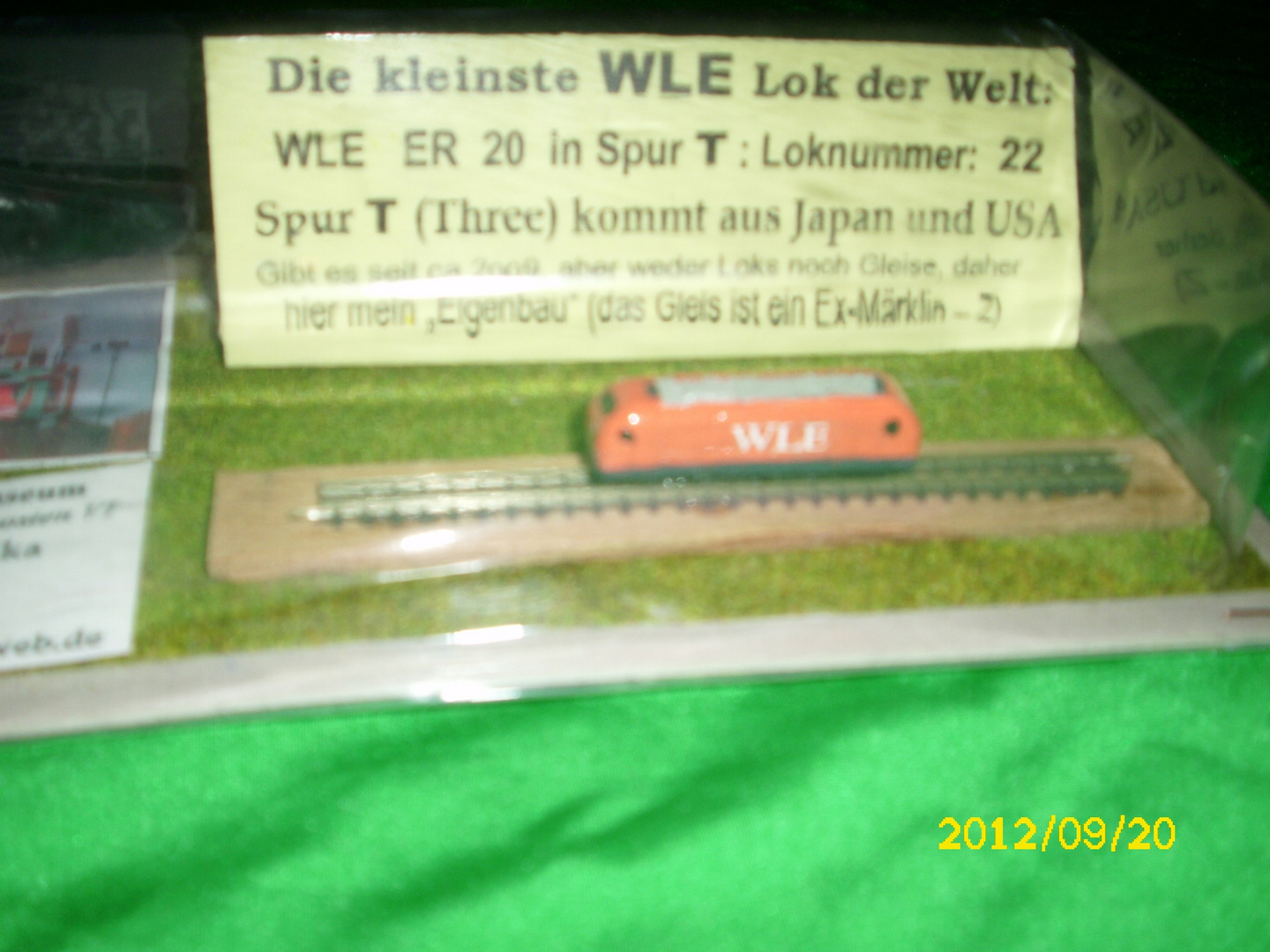 Kleinste WLE-Lok der Welt: Spur T, Sept. 2012