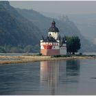 Kleinwasser am herbstlichen Rhein (Pfalzgrafenstein) -2-