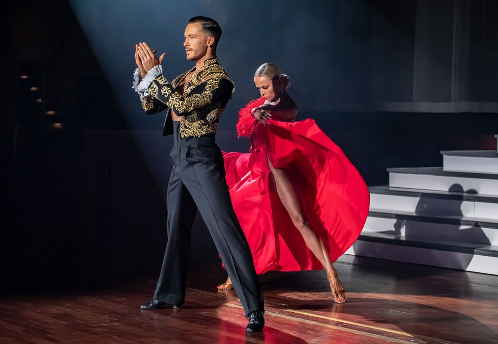 Klemen Prasnikar & Alexandra Averkieva (Slowenien) beim Paso Doble