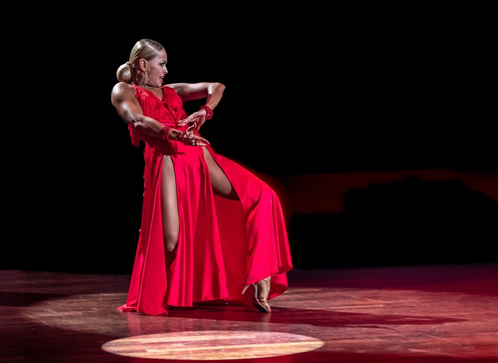 Klemen Prasnikar & Alexandra Averkieva (Slowenien) beim Paso Doble