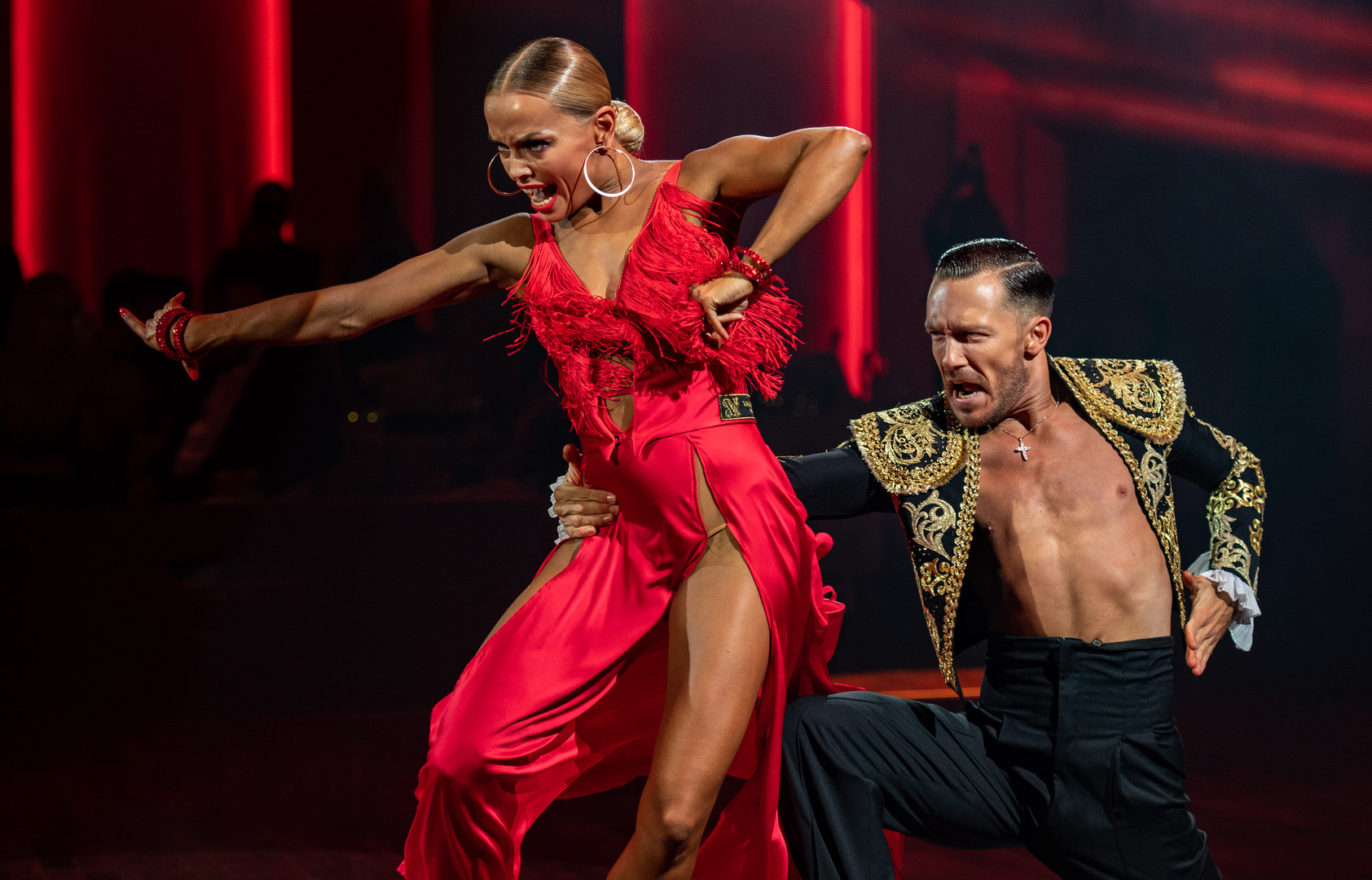 Klemen Prasnikar & Alexandra Averkieva (Slowenien) beim Paso Doble