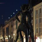 Klenkesstatue in Aachen bei Nacht