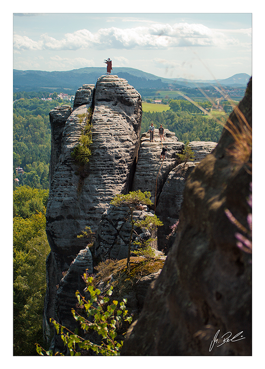 Kletterer am Mönchfelsen