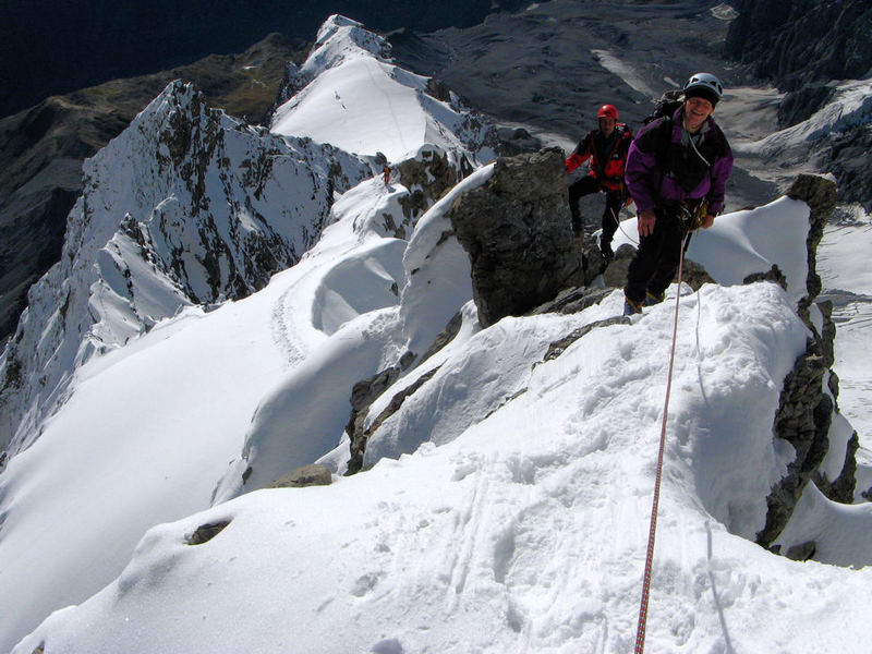 Kletterer am Ortler Hintergrat