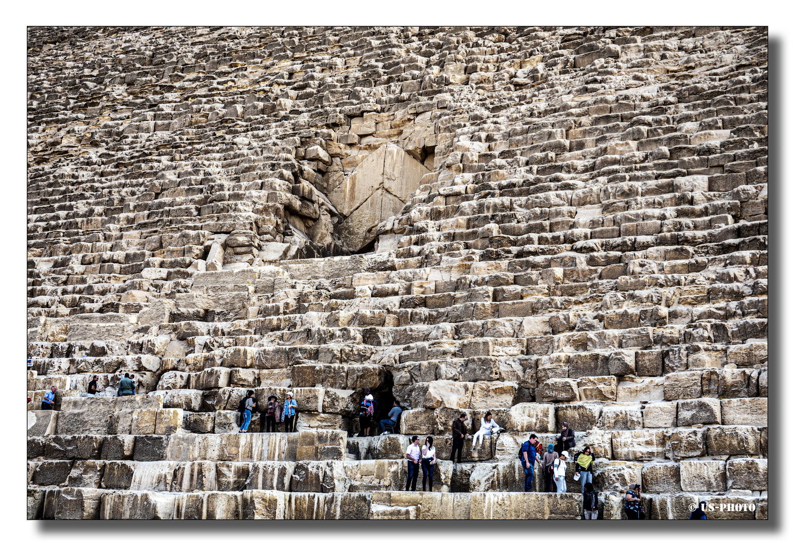 Kletterer auf der Pyramide von Gizeh