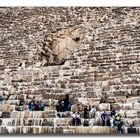 Kletterer auf der Pyramide von Gizeh