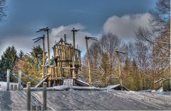 Klettergerüst im Winter