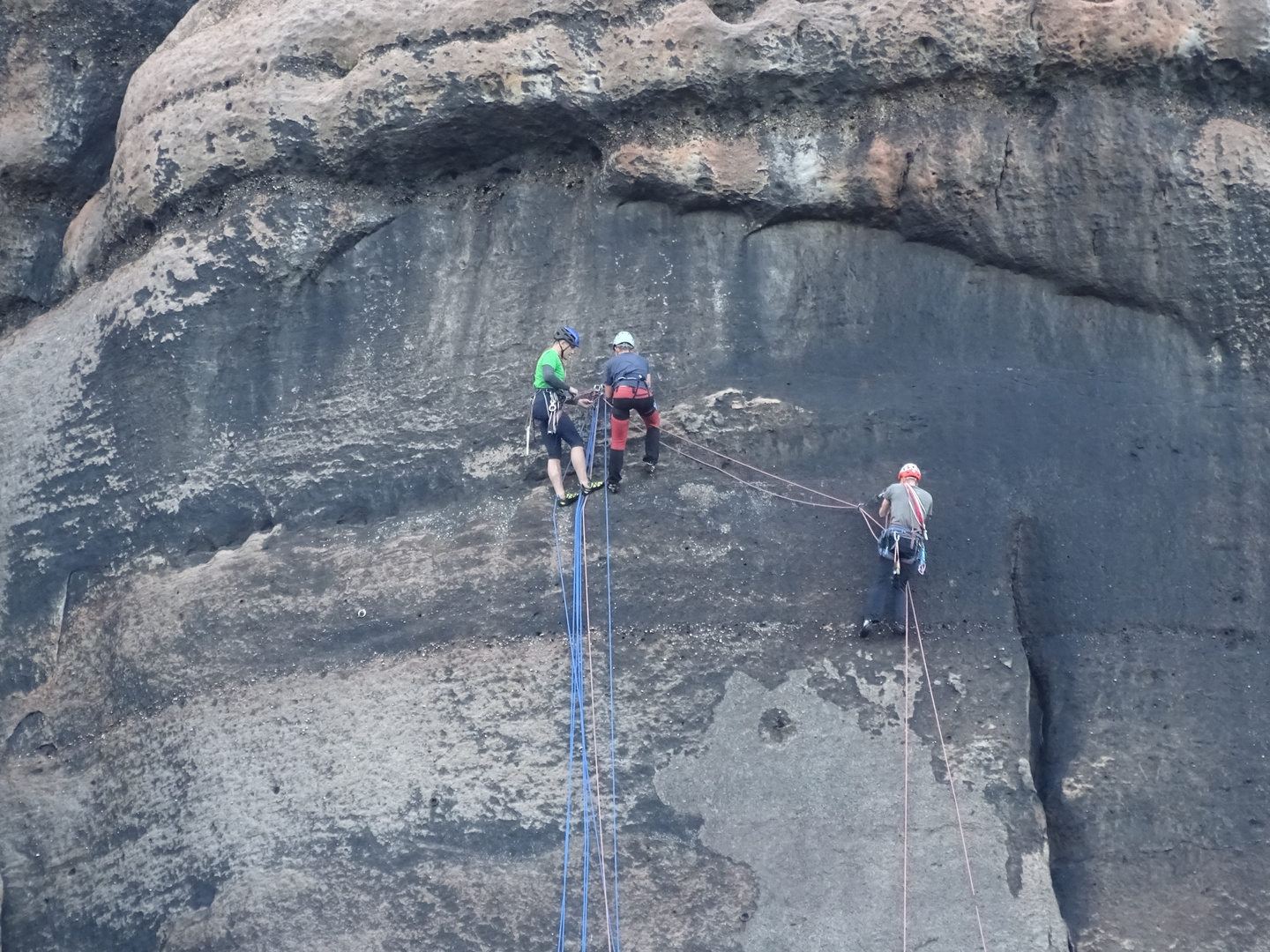 Klettern am Berg Oybin