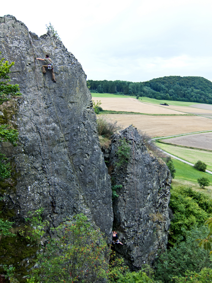 Klettern am Scharfenstein