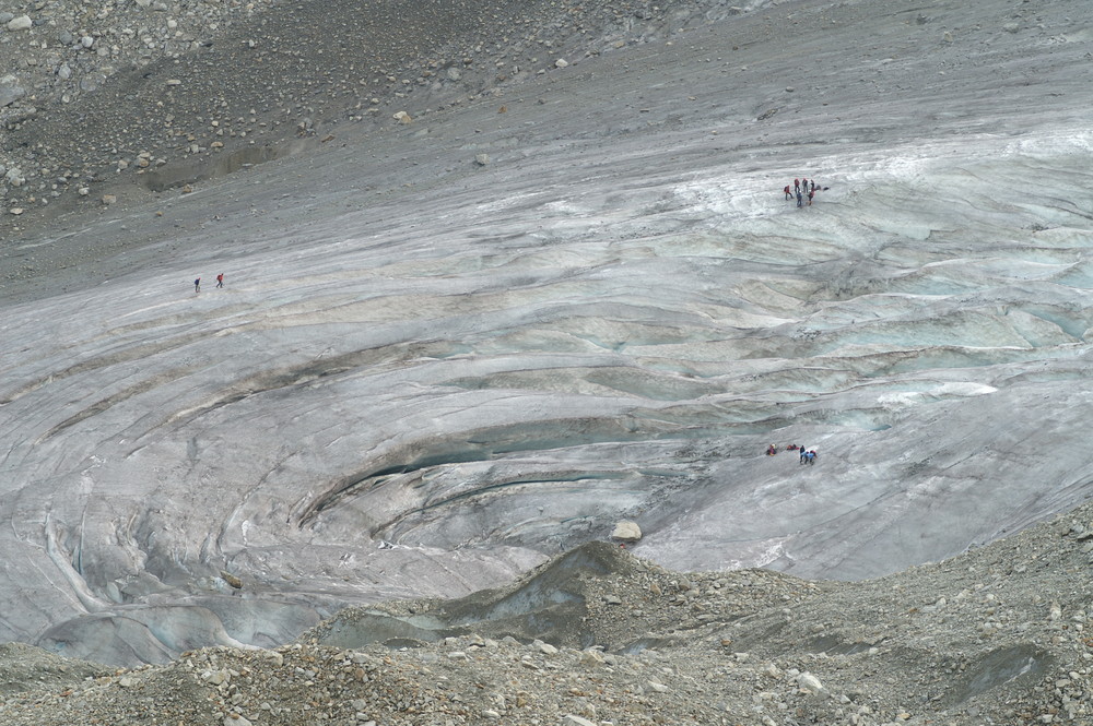 Klettern auf dem Gletscher