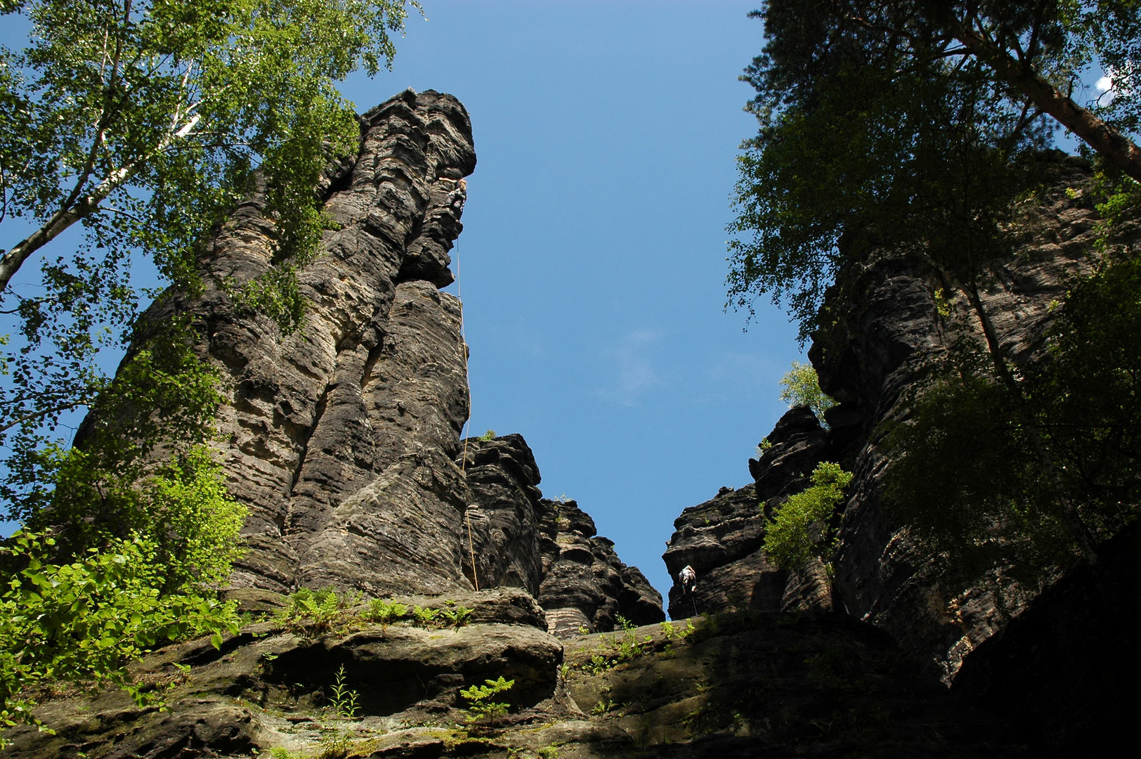 Klettern im Bielatal