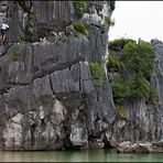 Klettern in der Halong Bay Vietnam