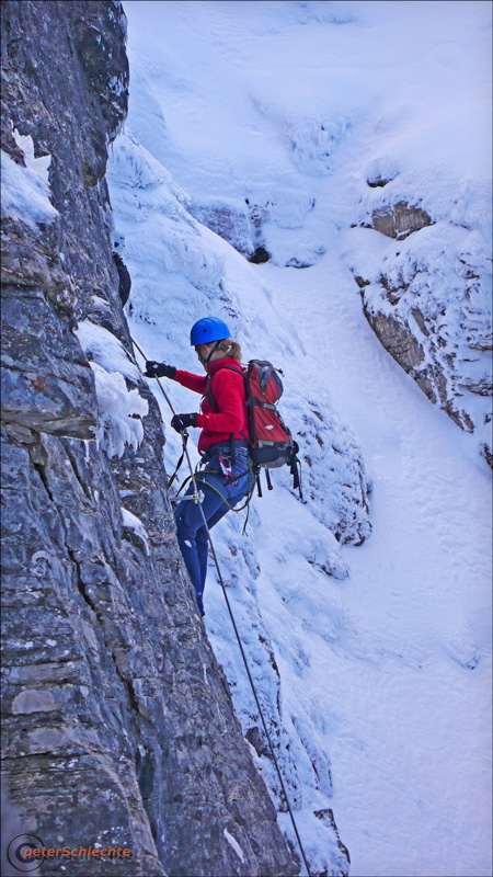 Klettersteig im Eis