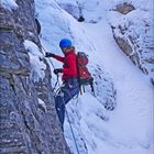 Klettersteig im Eis