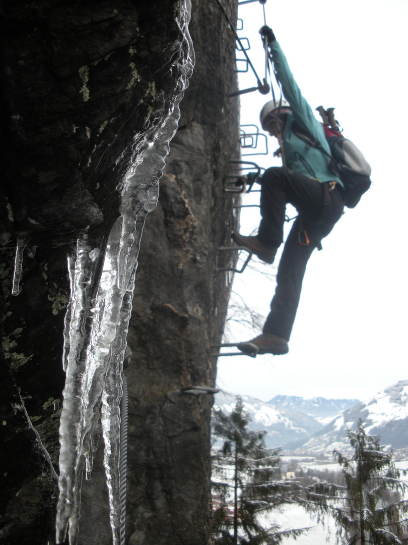 Klettersteig im Winter