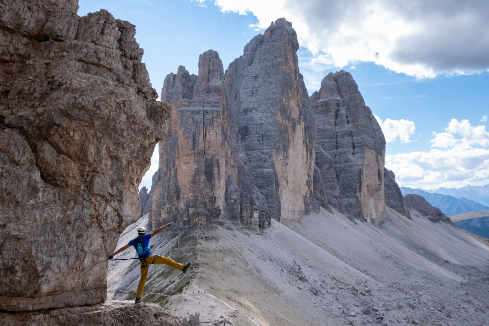 Klettersteig vor den 3 Zinnen